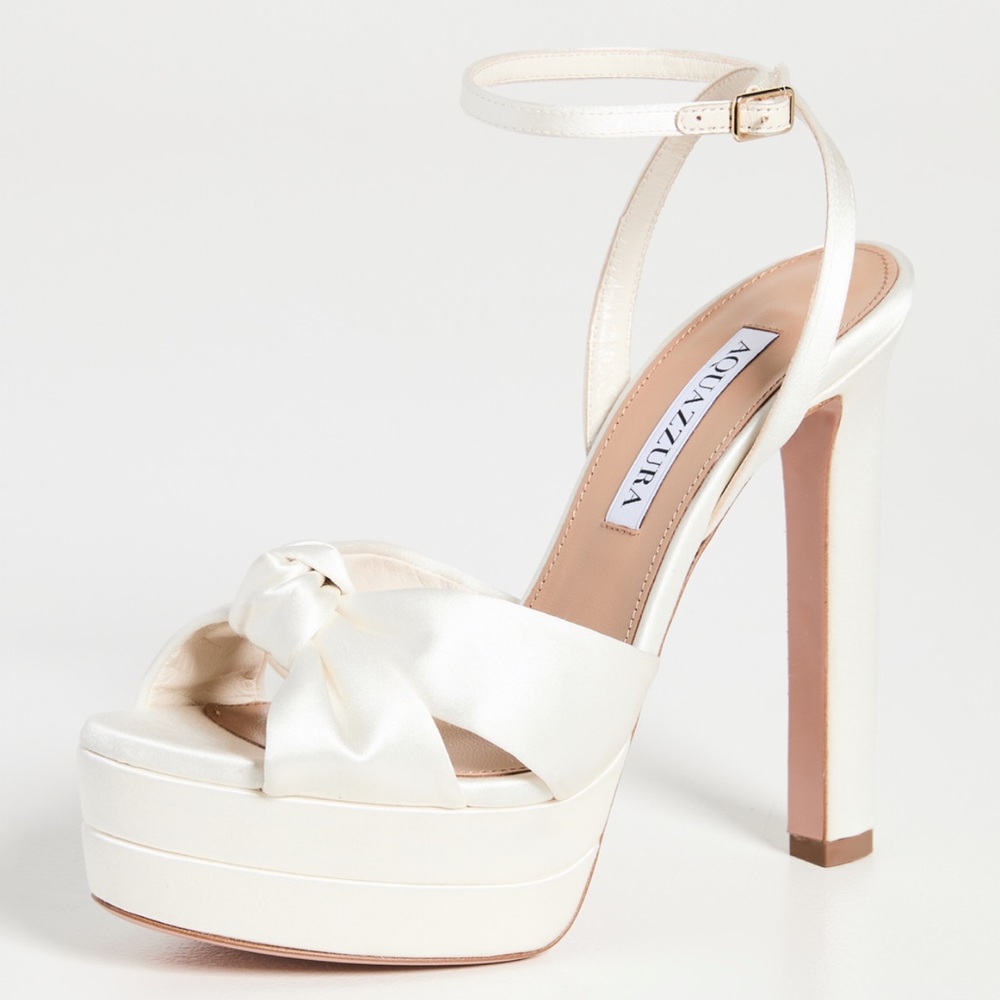 Aquazzura Cupid Plateau 130 Sandals Size 36. Perfect for brides!